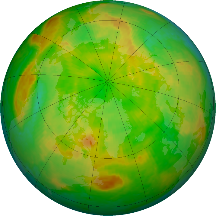Arctic ozone map for 05 June 2004